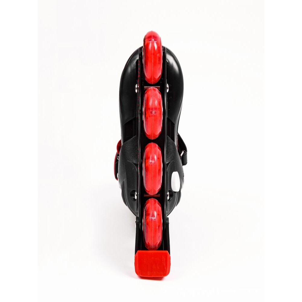 Ролики Amarobaby Spider раздвижные со светящимися колесами, черные, размер 30-33