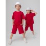 Костюм для детей 11-289U малиново-красный (футболка с шортами)