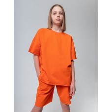Костюм 46-34U апельсиновый (футболка + шорты)