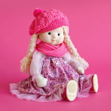 Кукла Аврора в шапочке и шарфе 38 см, Minimalini