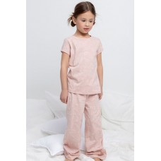 Пижама для девочки Crockid, зоопарк на дымчатой розе