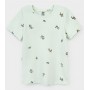 Летний комплект (футболка + шорты) для девочки, зеленый + оливки