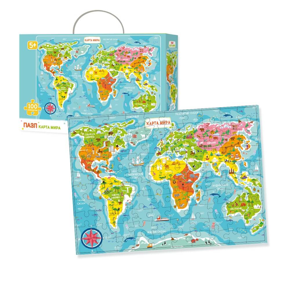 Puzzle World map Art. R100110