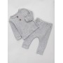 Комплект серый меланж для малышей: кофточка и штанишки