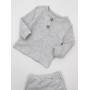 Комплект серый меланж для малышей: кофточка и штанишки