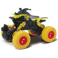 Машина Квадроцикл die-cast, инерционный, желтый, 1:46