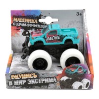 Машина пластиковая FUNKY TOYS с краш-эффектом, пул-бэк, голубая 60007