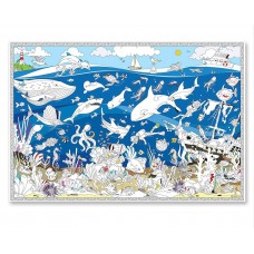 Раскраска-плакат ГЕОДОМ Подводный мир, большая 3323