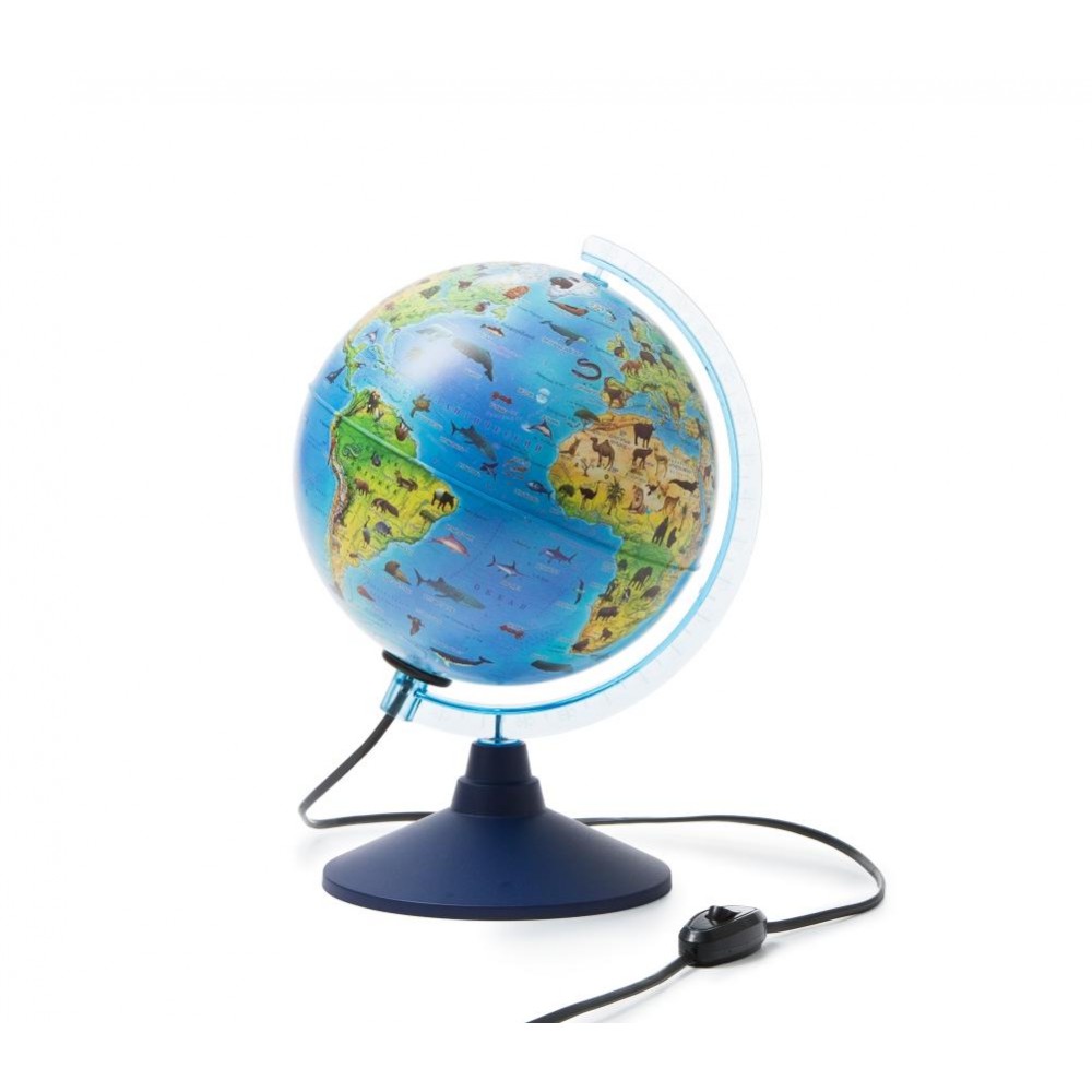 Глобус GLOBEN интерактивный зоогеографический детский с подсветкой 210мм с очками VR INT12100296