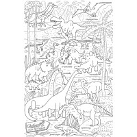 Раскраска-плакат GLOBEN Парк динозавров 120х80см PA075