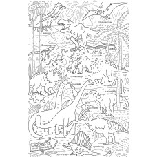 Раскраска-плакат GLOBEN Парк динозавров 120х80см PA075