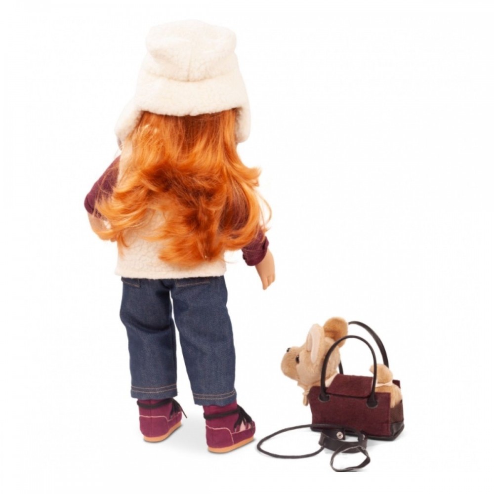 Кукла Gotz Ханна с бежевой собакой, 50 см