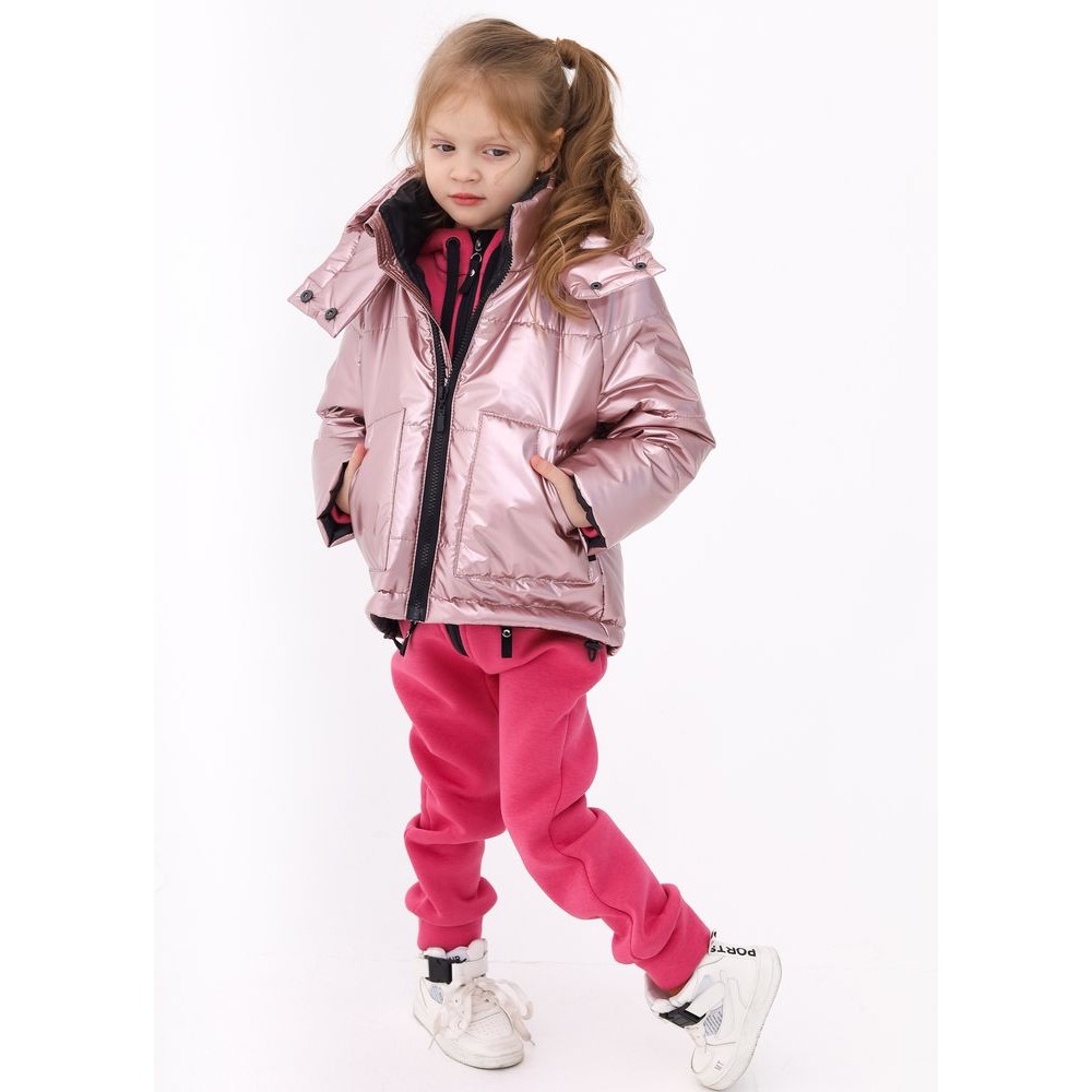 Детская куртка DEMI for KIDS розовый жемчуг