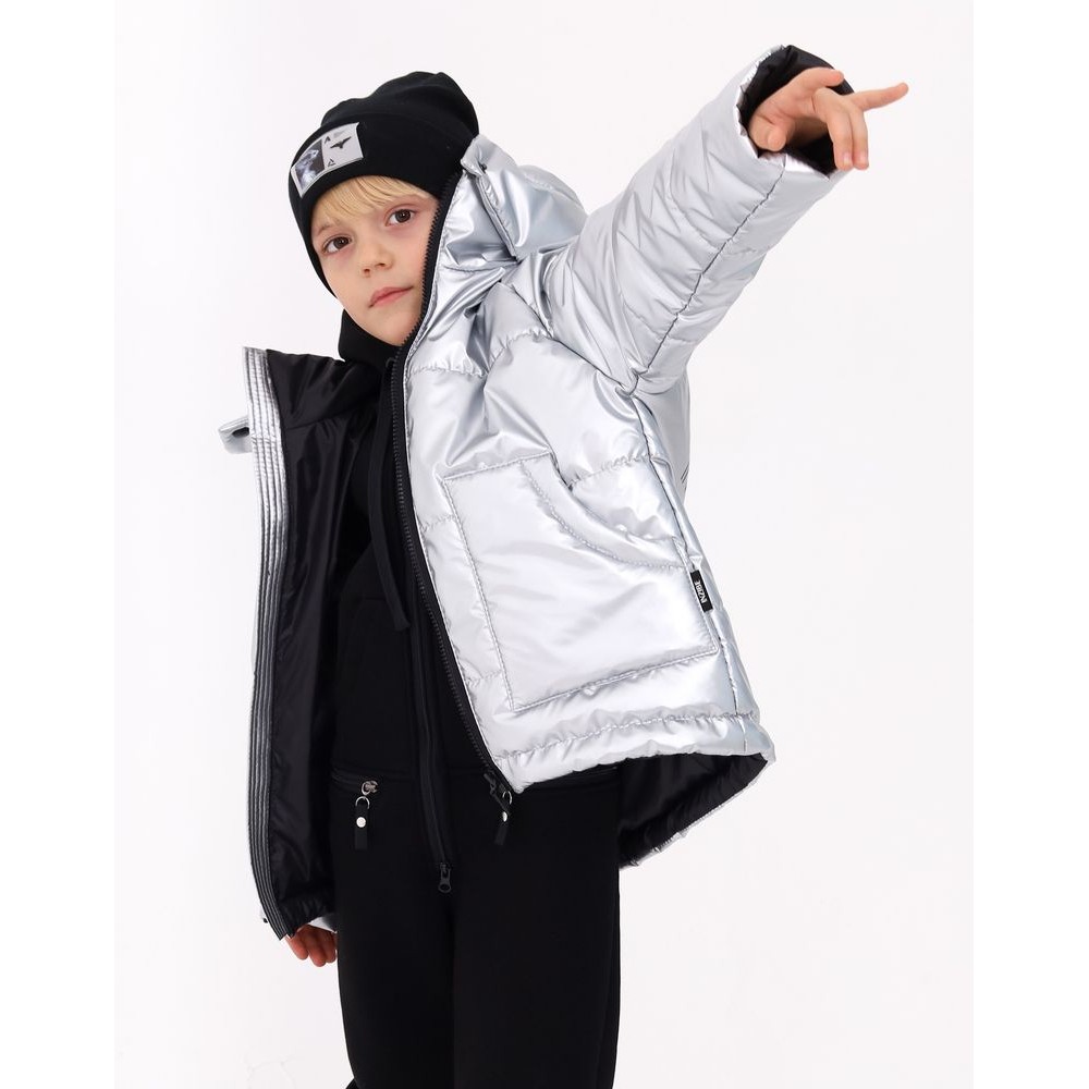 Детская куртка DEMI for KIDS серебро