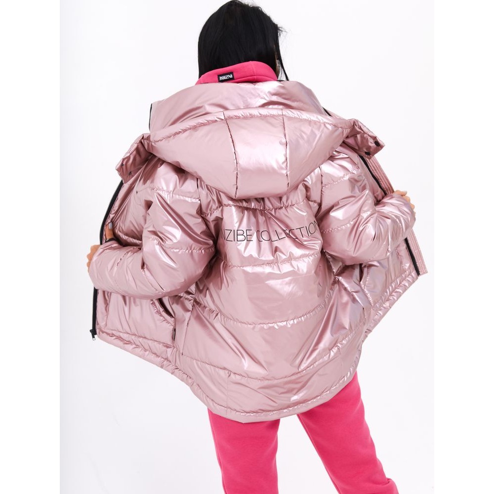 Женская куртка DEMI for MOM розовый жемчуг