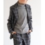 Пиджак классический серый в клетку INZIBE на мальчика