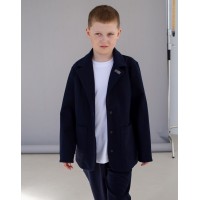 Пиджак трикотажный классический синий INZIBE на мальчика