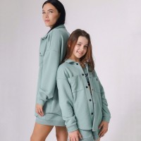 Рубашка CASUAL for MOM, зеленый гранит