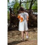Платье из муслина с цветными воланами на девочку