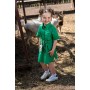 Джинсовое детское платье-рубашка с брелоком Корова