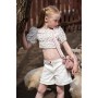 Джинсовые шорты на девочку, бело-молочные