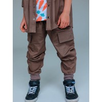 Детские брюки-карго на мальчика, коричневый