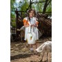 Детская вязаная сумка с морковками