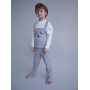Пижама детская в рубчик с аппликацией Заяц
