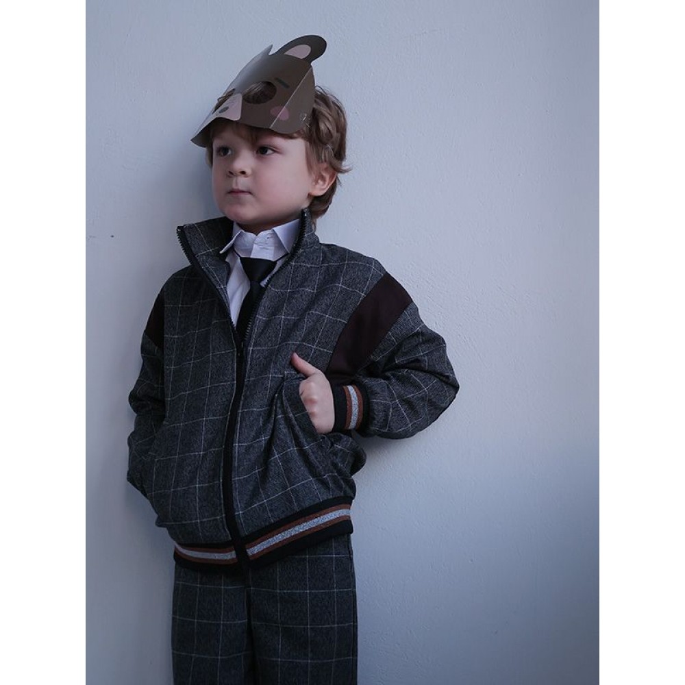 Детский костюм для мальчика (брюки + куртка-бомбер)