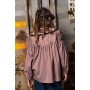 Детская блузка в полоску со съемным воротником