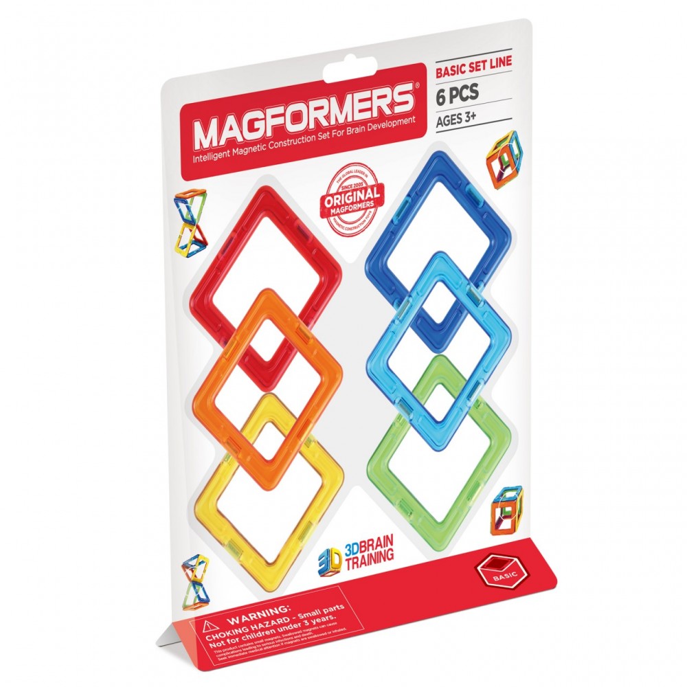 Магнитный конструктор MAGFORMERS Квадраты 6 701001