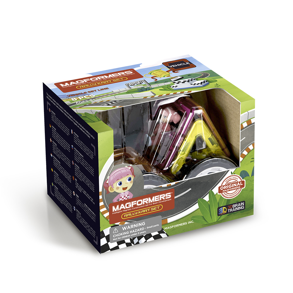 Магнитный конструктор MAGFORMERS Rally Kart Set (Girl) 707017