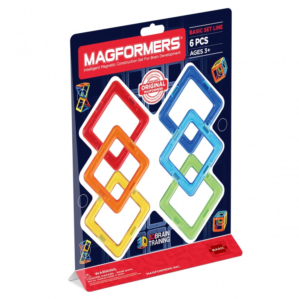 Магнитный конструктор MAGFORMERS Квадраты 6 701001