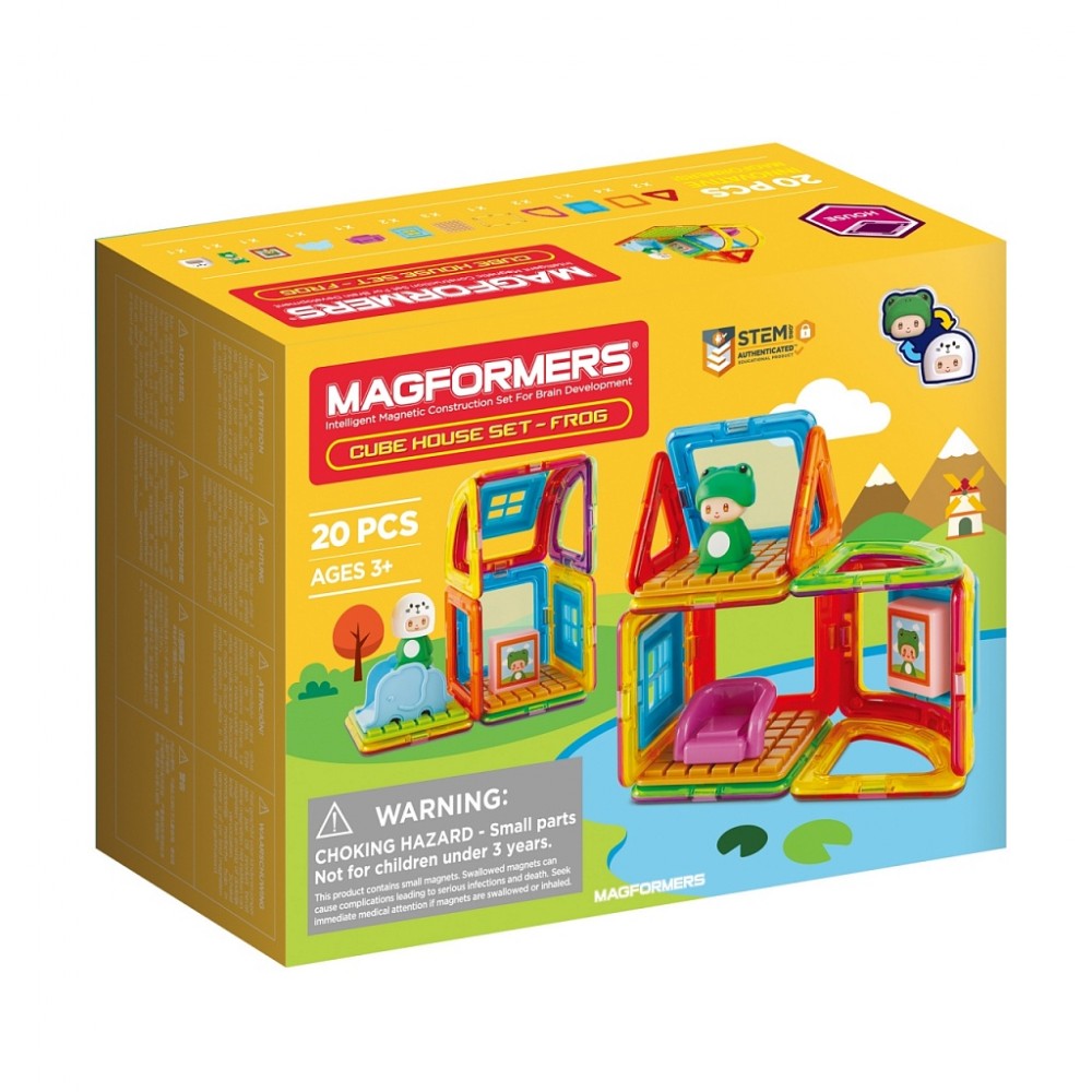 Магнитный конструктор MAGFORMERS Cube House Frog 20 дет.