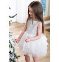 Нарядное платье Снежинка для девочки