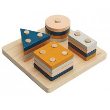 Деревянный сортер Доска с геометрическими фигурами Plan Toys