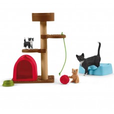 Набор Schleich Игровой комплекс для кошки и котят (42501)