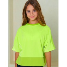 Блузка футболка комбинированная для девочки