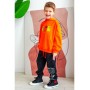 Толстовка для мальчика с длинным рукавом, оранжевый