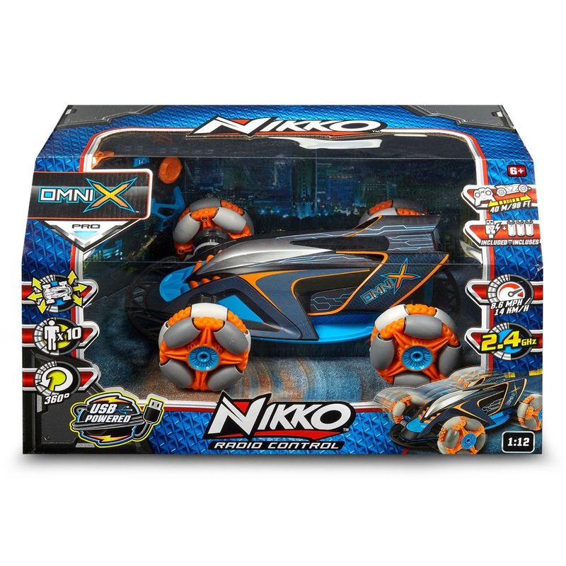 Машинка на радиоуправлении Nikko Omni X, чёрно-голубая, 28 см купить в ...